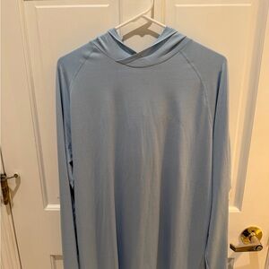 AFTCO SAMURAI SUN PROTECTION SHIRT - AIRY BLUE HEATHER COLOR